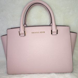Michael Kors Selma Satchel color Blossom Pink $398